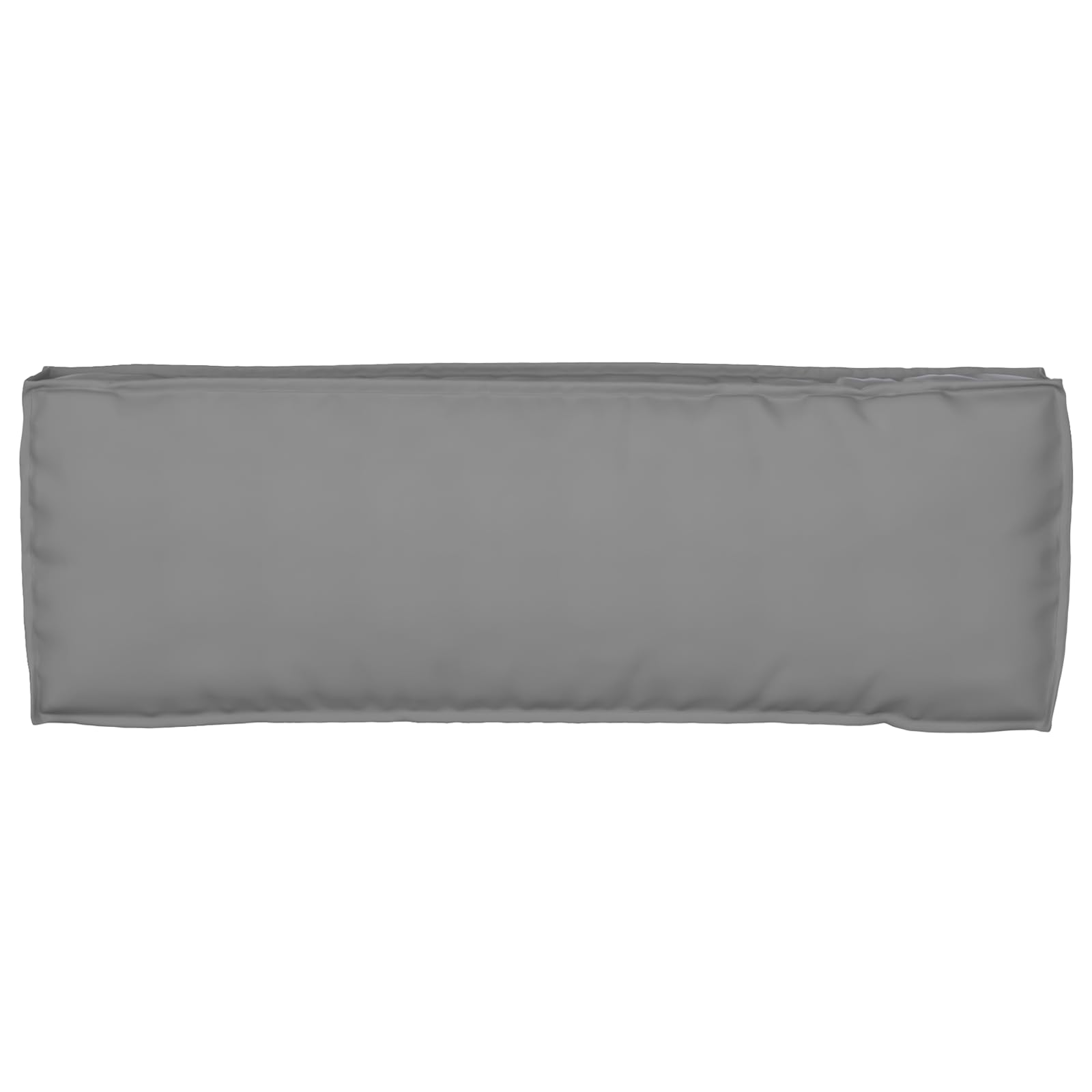 Paleta poduszka na ławkę, szara, wodoszczelna poduszka na palety na ławki, odporna na plamy i wygodna. 120 x 40 x 8 cm tkanina Oxford