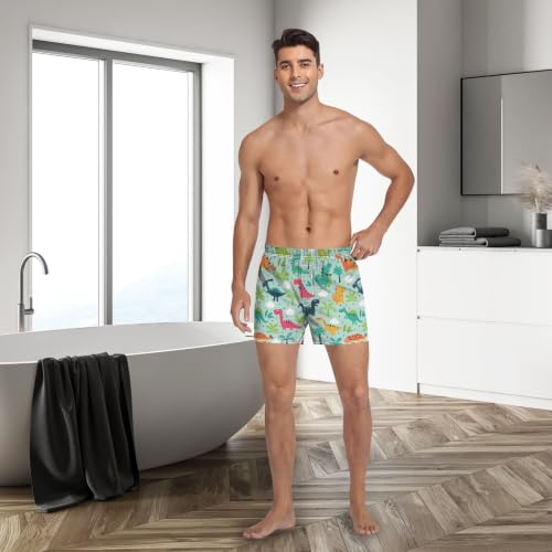 Image of Men's Boxer Shorts Cotton Loose Underwear with Button Fly