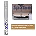 SpeTool Spiral Router Bits Down Cut 1/4 inch Cutting Diameter, 1/4 inch Shank Solid Carbide CNC Bits End Mill for Wood Cut Carving Engraver