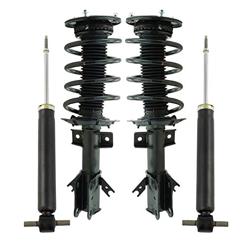 Image of TRQ Front and Rear Complete Strut Assembly & Shock Absorber Kit Complete Strut & Coil Spring Assembly Compatible with 2013-2020 Ford Fusion