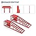 GarveeTech Hydraulic Car Ramps 2-Pack, 11000 LBS Low Profile Portable Car Lift Ramp for Oil Change & Garage Repair, Heavy Duty Steel Ramps for Trucks/Low Cars (Red) (red, 5 T)