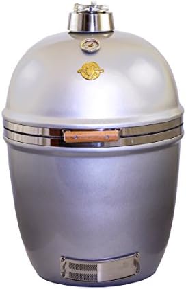 Grill Dome Infinity Series Ceramic Kamado Charcoal Smoker Grill, Silver, Large