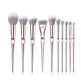 10 stücke Augen Make-up Pinsel Set Lidschatten Augenbraue Sculpting Gesichtsmake-up Kosmetische Bürstenwerkzeuge (Handle Color : 10pcs)