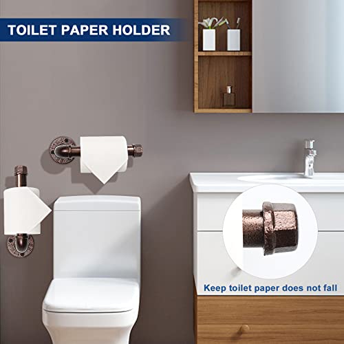 Nearmoon 4 Pieces Industrial Pipe Bathroom Hardware Set thumb #3