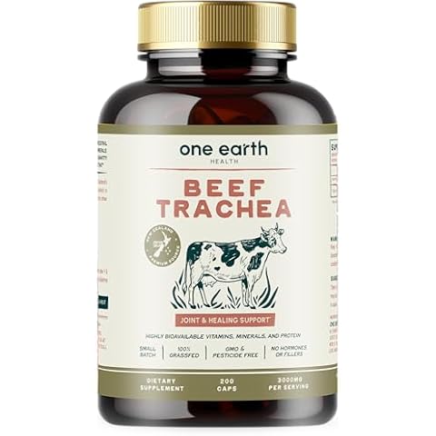 Grass Fed Beef Trachea - New Zealand Sourced Trachea. 3,000mg per Serving, 200 Count Cover