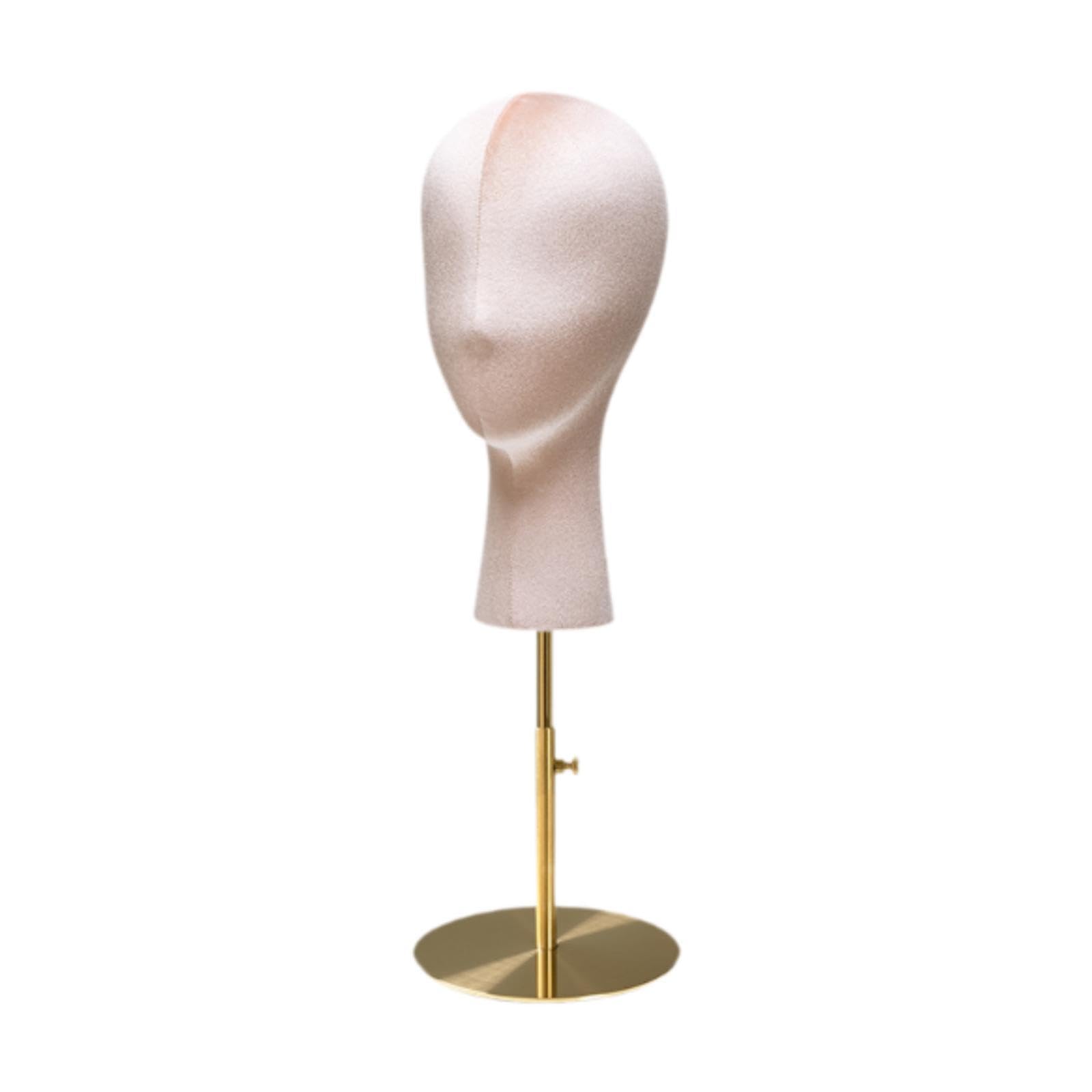 UJEAVETTE® Mannequin Head Hat Rack Fabrics Block Model Manikin Head for Jewelry Wig Hat Pink-image-1