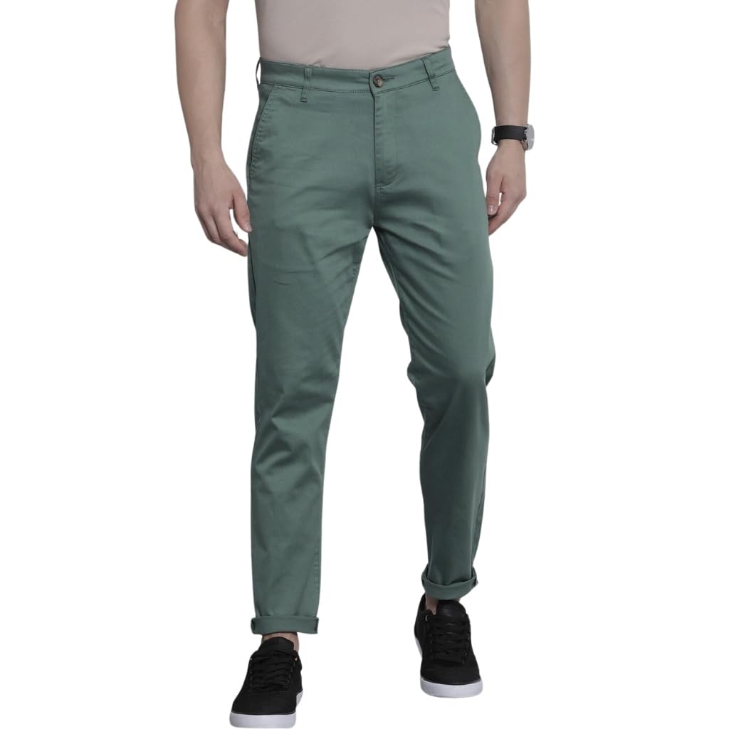 The Indian Garage Co Men’s Slim Fit Mid Rise Chinos The Indian Garage Co Men’s Slim Fit Mid Rise Chinos