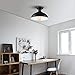 HMVPL Semi Flush Mount Ceiling Light Fixture, Farmhouse Light Fixtures, Black Outdoor Close to Ceiling Light for Porch, Entryway, Hallway, Foyer, and Gazebo