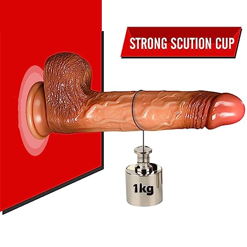 Gros gòdé va et vient en silicone réaliste à ventouse avec télécommande - 5
