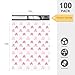 JinRuiKJ Pink Heart Printed Poly Mailer 10x13 100 Pack Shipping Bags for Clothing, Strong Thick and Self Adhesive Mailing Bags - Cute Packaging Bags for Small Business