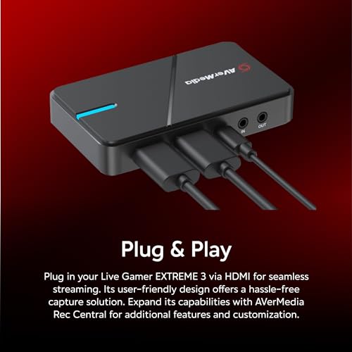 Image of AVerMedia HDMI Capture Card- Gaming, Video Streaming, 4K Capture Card for PS5, Xbox Series X /S, Xbox One, PS4, Switch 2, Windows 11 / Mac Os12, HDR & VRR Support - GC551G2 Live Gamer Extreme 3 White