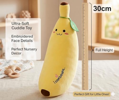 Image of 40cm Super Cute Long Soft Lovable Huggable Giant Life Size Teddy Bear Plush & Stuffed Toys | Decorative Plush Toy (Cute Banana)