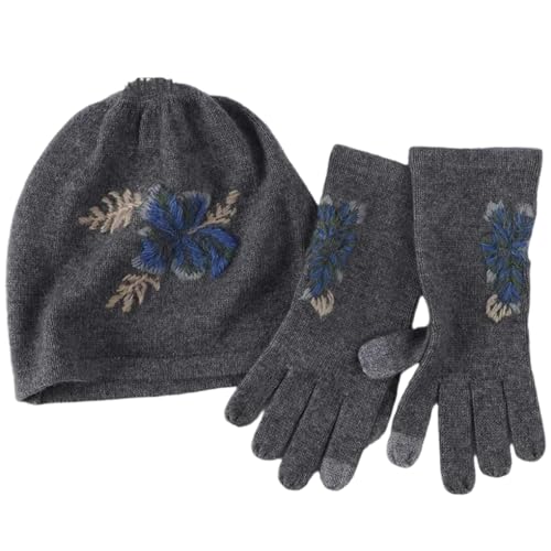 Bonnet et gants en cachemire doux contre le froid hivernal intense