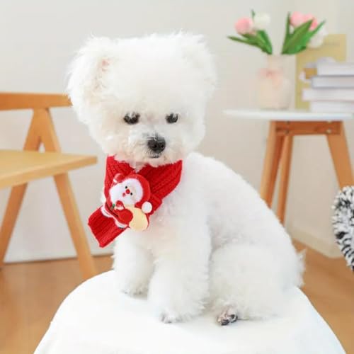 Christmas Santa Scarf para perro talla L miniatura 4