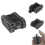 Topsky フィジェットトイ フィジェットスライダー おもちゃ EDC 戦車造形 タンク 回転可能 フィジェットカード ガジェット メタルプッシュ フィジェットキューブ ストレス発散グッズ 暇つぶし ストレス解消 プッシュとプル 大人 誕生日 クリスマス 新年 プレゼント (ブラック)