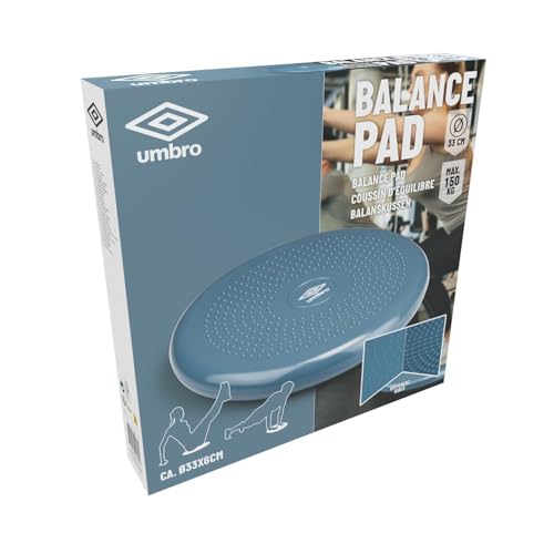 Umbro Balance Kissen - Ø 33 CM - Erwachsene und Kinder - Wackelkissen - Blau