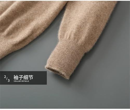 Men's Winter Cashmere Stand Up Collar Long Sleeved Soft and Warm Knitted Sweater2