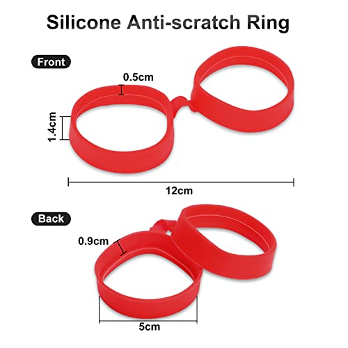 SUPERUS Silikon Anti-Kratzer Linsenschutz - VR Brillen Abstandshalter Kompatibel mit Oculus/Meta Quest 2 - VR-Zubehör Schützt VR-Objektive vor Kratzern auf der Brille (Rot) - Image 3