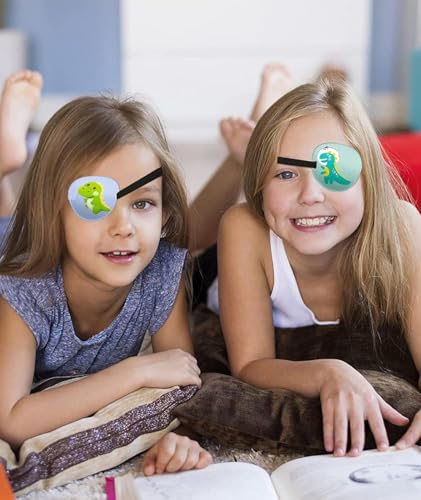 Image of DAZZLIQ 2PCS Reusable Lazy Eye Patch for Kids Eye Patch for Kids Reusable Eye Patches for Lazy Eye Patch for Lazy Eye Cover Christmas Pirate Theme Cartoon Character Colour Matching Multicolour