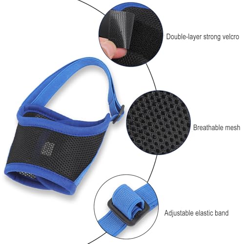 Dog mouth cover, adjustable circular breathable and soft, suitable for small and medium-sized dogs, safer, preventing biting - Image 2