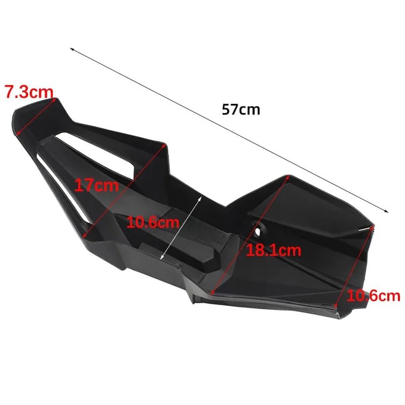 Kit de Garde-Boue Avant de Moto en Plastique, Noir - 1
