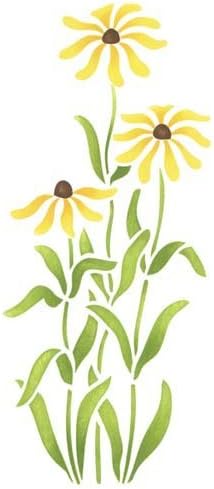 Designer Stencils Black-eyed Susans Flower Wall Stencil SKU #757