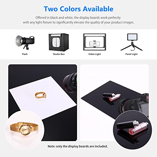Neewer 12"×12"/30×30Cm Photography Acrylic Display Boards, Non Reflective And Reflective Black And White Square Photography Background Boards For Product Table Top Photography Shooting #TOP1