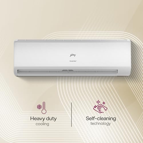 Image of Godrej 2 Ton 3 Star AC | New star rated | Inverter Split AC | 5-Year Comprehensive Warranty | AI Powered | 5-in-1 Convertible | I-Sense Technology | Self-clean (AC 2T EC HIC 24J3TS WA, White)