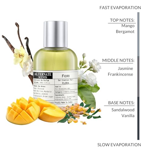 Image of Alternate Scents FIORI 100ml Long Lasting Perfume For Women|Strong&Long Lasting with 30% Oil Concentration|Fresh Floral Fruity|Fragrance From France |Made In India|