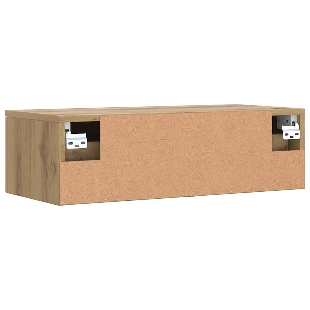 vidaXL Armadietto a Muro Rovere Artigianale 68x30x20 cm in Truciolato, Mobile pensile, mobiletto a Muro, armadietto a Parete, Mobile a Muro