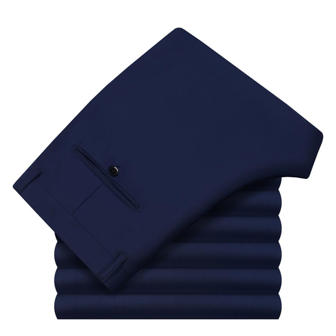 Vogrtcc Pantalones De Traje De Talla Grande para Hombre Pantalones Sueltos Rectos Casuales De Negocios