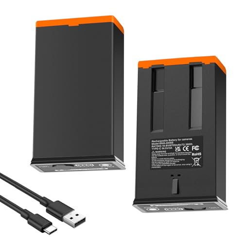 2-Pack Rechargeable Battery Pack with USB-C Charger Cable for Edge Series Cellular Trail Camera Compatible with Moultrie Edge Cellular Trail Cameras Edge 3 Edge Edge Pro Edge 2 Edge 2 Pro