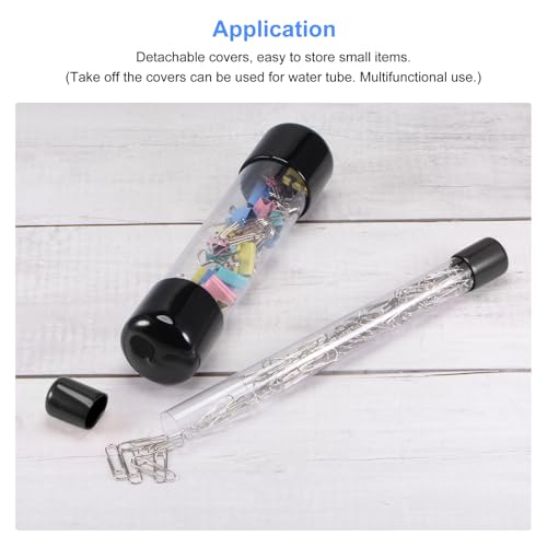 QUARKZMAN Klare Aufbewahrungsröhre 18x20mm Kleine Kunststoffrundrohre mit Deckeln Starre Flaschenbehälter 200mm/8 Zoll für gelagerten Artikel