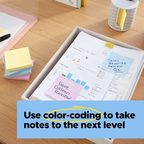 Post-it 100% Recycled Super Sticky Notes, 4 x 6 in, Oasis, 8 Pads - image 7