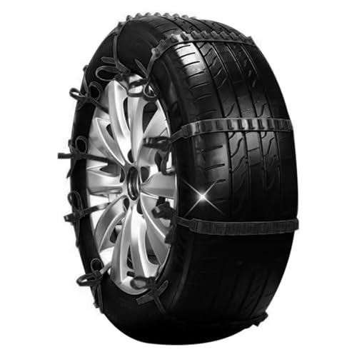 10pack Snow Tire Chains Reusable Anti-Skid Car Winter Wheels Chain Universal Cable Tire Belts, Black Non-Slip Zip Tie Tires Chain Emergency for Auto Pickup Trucks Suv