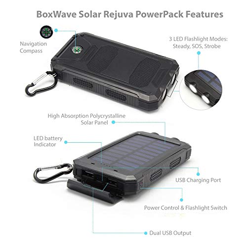 BoxWave Power Bank Compatible with Samsung Galaxy S20 FE - Solar Rejuva PowerPack (10000mAh) の商品画像 2