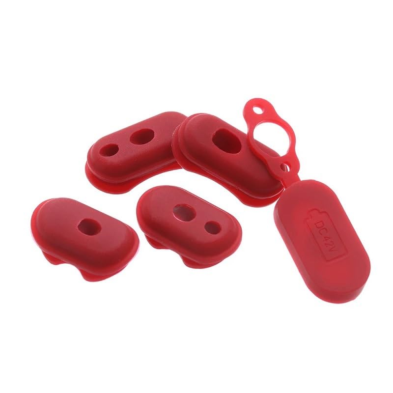 CERFFOOL Kit di Accessori Scooter per Xiaomi M365/Pro/Pro2/1s/Lite/Essential /MI3 Adesivo Riflettente+Silicone Pild+Protezione Cavo Spirale per Scooter Elettrico Pezzo di Ricambio(Rosso