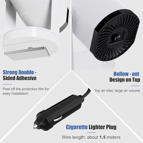 Standheizung Auto 12V, Auto enteiser elektrisch 150W tragbare Autoheizung mit 360 Rotation Luftreinigung Doppelmodus Kalt Warm Enteiser elektrisch für schnelles Entfrosten und Luftentfeuchtung