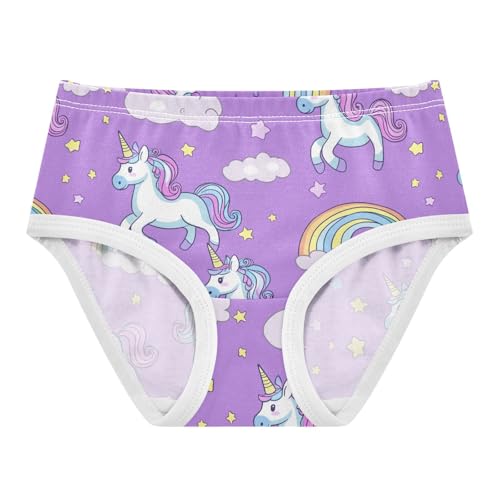 Wusikd Cute Unicorns Girls' Underwear Cotton Rainbows Girls Briefs Soft Toddler Underwear 2T
