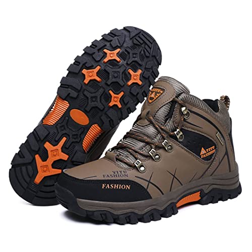 Mens Hiking Boots Non-Slip Outdoor Mid Top Ankle Boot Breathable Hiker Camping Trekking Shoes2