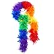 Larryhot 60 g Regenbogen-Federboa – 2 Meter Truthahn-Boa-Federn für Partys, Weihnachten, Hochzeiten, Kostüme, Konzerte, Haustiere und Heimdekoration (Regenbogen), regenbogenfarben, 80G