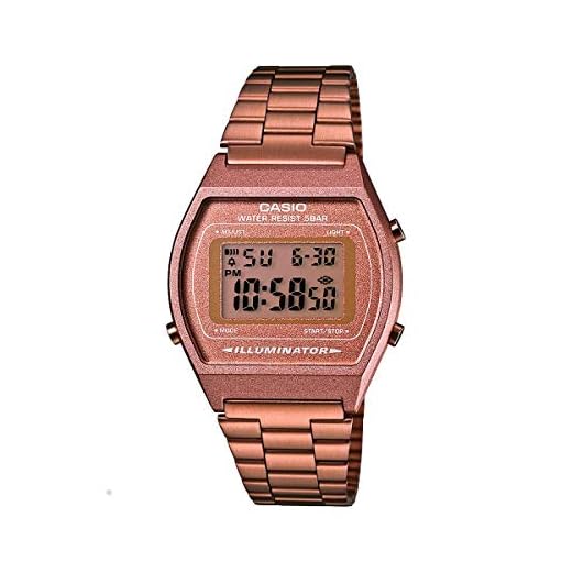 Casio Collection B640WC-5AEF, Reloj Digital Unisex, Acero Inoxidable, Marrón