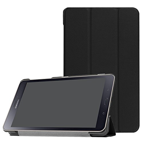 Samsung Galaxy Tab A 8.0 2017 T380/T385 Case, Ultra Compact Slim Lightweight 3-Folding Standing Cover Case for Samsung Galaxy Tab A 8.0 2017 T380/T385 Android Tablet (Black)