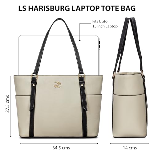 Image of Lavie Signature Women's Harisburg Monogram Tote Laptop Bag | Tote Laptop Bag for Work | Ladies Purse | Stylish Shoulder Bag | Gift for Women