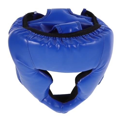 POPETPOP Casco de Boxeo Equipo de protección de Boxeo Jefe de Guardia Protector Facial para Deportes Equipo de Combate de Karate para Casco de Combate Esponja Blue
