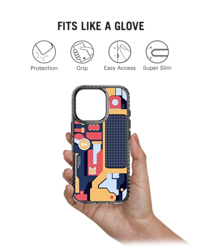 Image of DailyObjects Case for iPhone 16 Pro Compatible with Mag-Safe Wireless Charging, Stride 2.0 P-S-P Slim Shockproof Back Cover with Inner Magnetic Ring