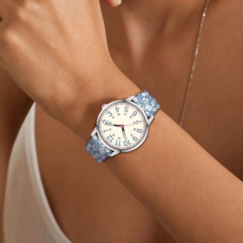 Image of Asan Ge Women's Silicone Watch, Large Dial Fashionable Waterproof Wrist Watch, Easy to Read, Multiple Colors Available, Suitable for Casual Outdoor Activities Quartz Watch