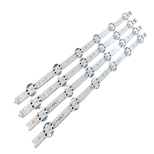 WUWMTUTCK LED Tira de retroiluminación (4) apta for LG 49UV340C 49LJ614V 49UJ6525 49UJ6585 49UJ6565 49UJ651V 49UJ670V 49UJ701V V17 49 R1 L1 Art3 2862 2863