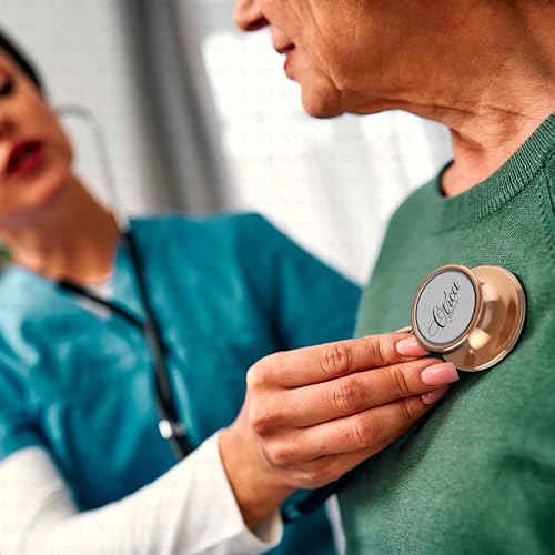 Image of OTICA Copper Finish Master-Style Cardiology Stethoscope - Premium Acoustic Performance, Durable Design, Ideal for Doctors, Nurses, EMTs, Medical Students (Black)