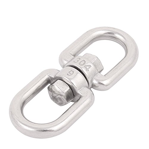 Aexit M6 304 Transmission Stainless Steel Eye to Eye Swivel Hook Shackle for Marine Mooring